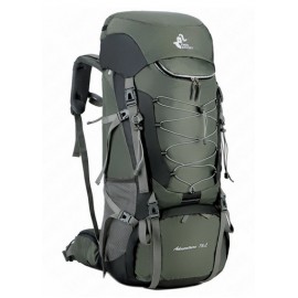 75L Outdoor Hiking Backpack Rucksack Aluminium Alloy External Frame Sports Backpack Nylon Waterproof Travel Backpack