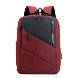 Men USB 15 Inch Laptop Backpack School Bag Notebook Rucksack Teenage Teenagers Travel Leisure Schoolbag Pack For Male